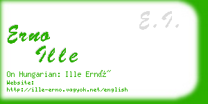 erno ille business card